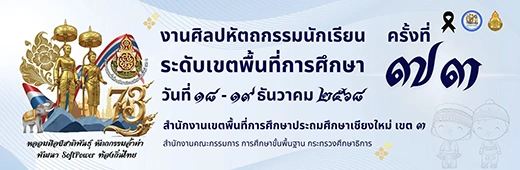 แบนเนอร์งานศิลปหัตถกรรมนักเรียน