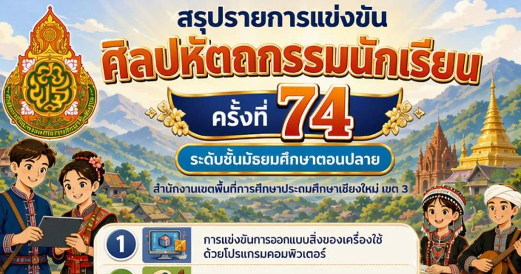 เพิ่ม 10 รายการแข่งขันระดับมัธยมศึกษาตอนปลาย (ม.4 - ม.6) เปิดโอกาสให้นักเรียนร่วมแข่งขันงานศิลปหัตถกรรมนักเรียน